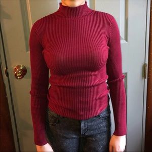 Burgundy Turtleneck